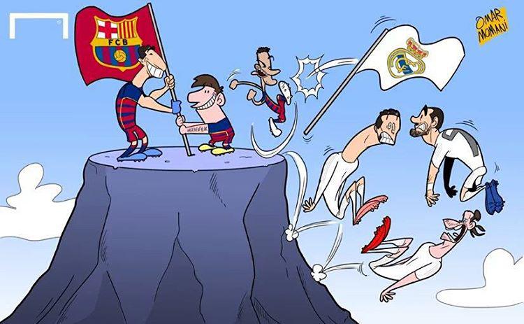 بارسلونا رکورد بیشترین گل زده در یک سال میلادی را شکست (کاریکاتور)