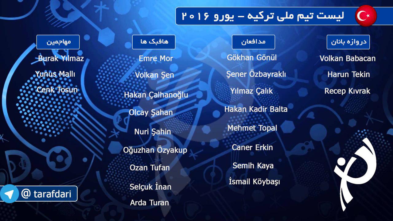 لیست نهایی تیم ملی ترکیه برای حضور در یورو 2016؛ مولوت اردینج بزرگترین غایب