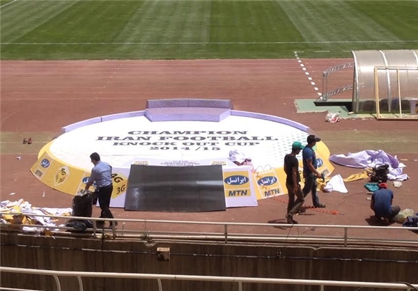 عکس روز؛ ورزشگاه تختی، آماده پذیرایی از قهرمان جام حذفی
