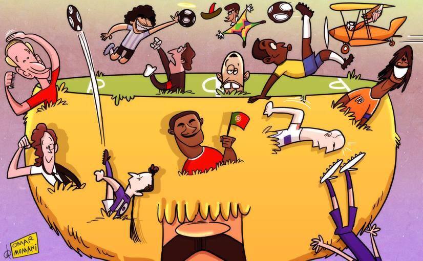 10 کاریکاتور برتر عمر مومنی در سال 2014