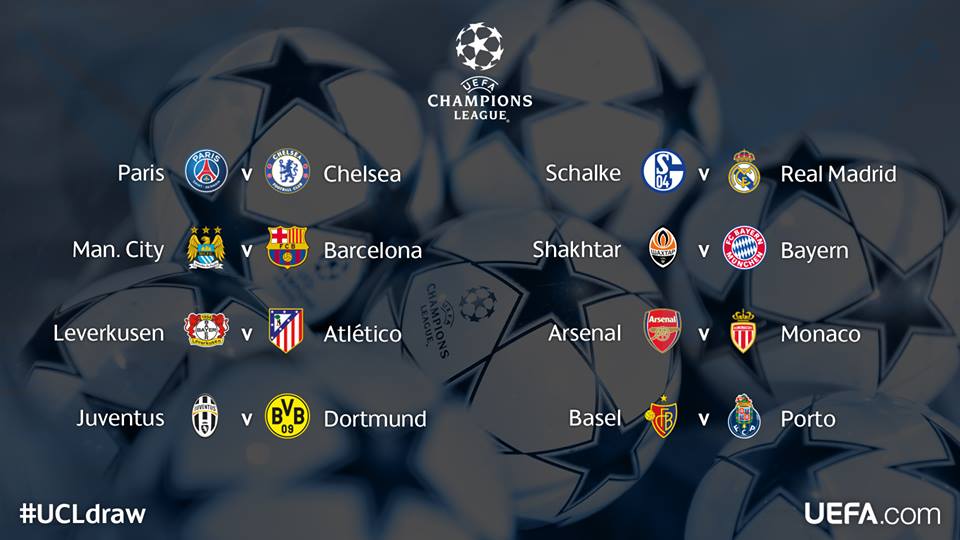 برنامه دقیق مرحله یک هشتم نهایی لیگ قهرمانان اروپا