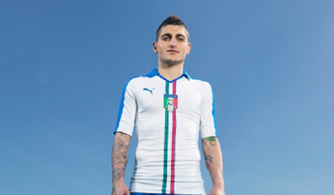 رونمایی از پیراهن جدید تیم ملی ایتالیا 