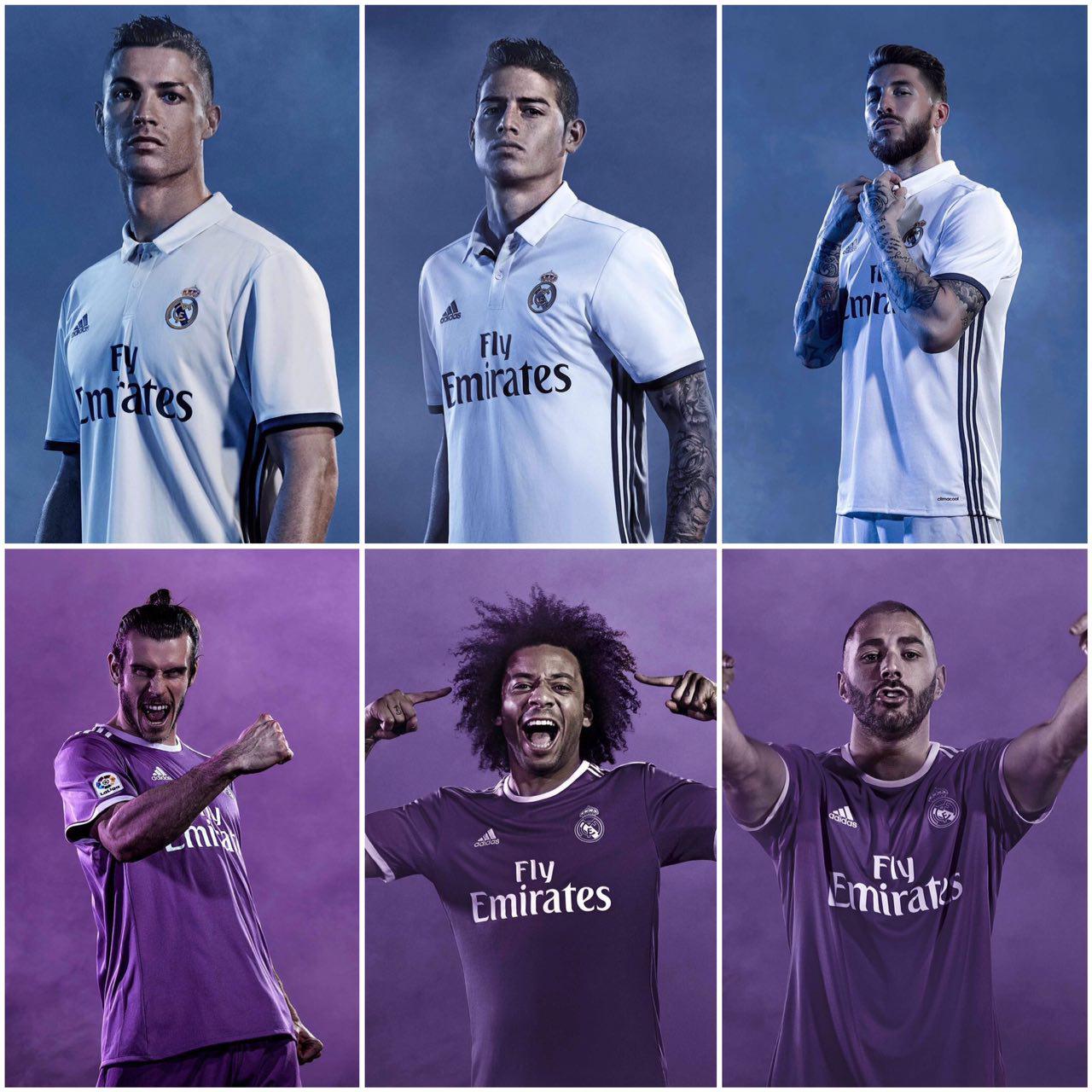 ستاره های تیم رئال مادرید در لباس های فصل 2016/17