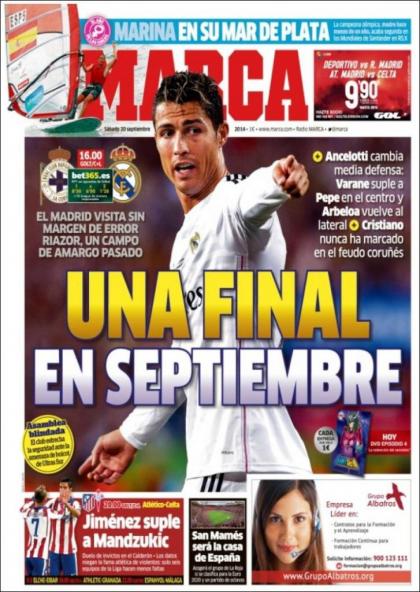 عناوین مهم روزنامه های کشور اسپانیا؛ 20 سپتامبر 2014
