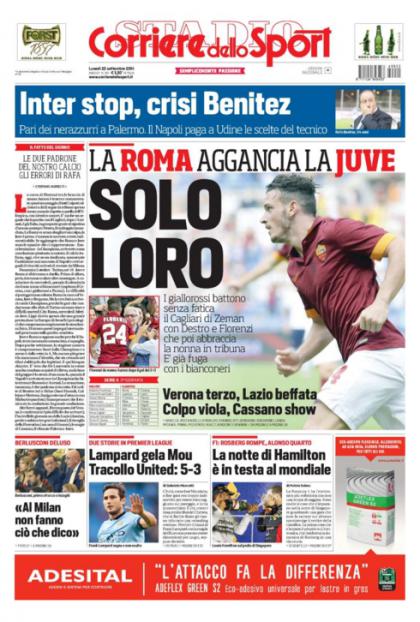 عناوین مهم روزنامه های کشور ایتالیا؛ 22 سپتامبر 2014