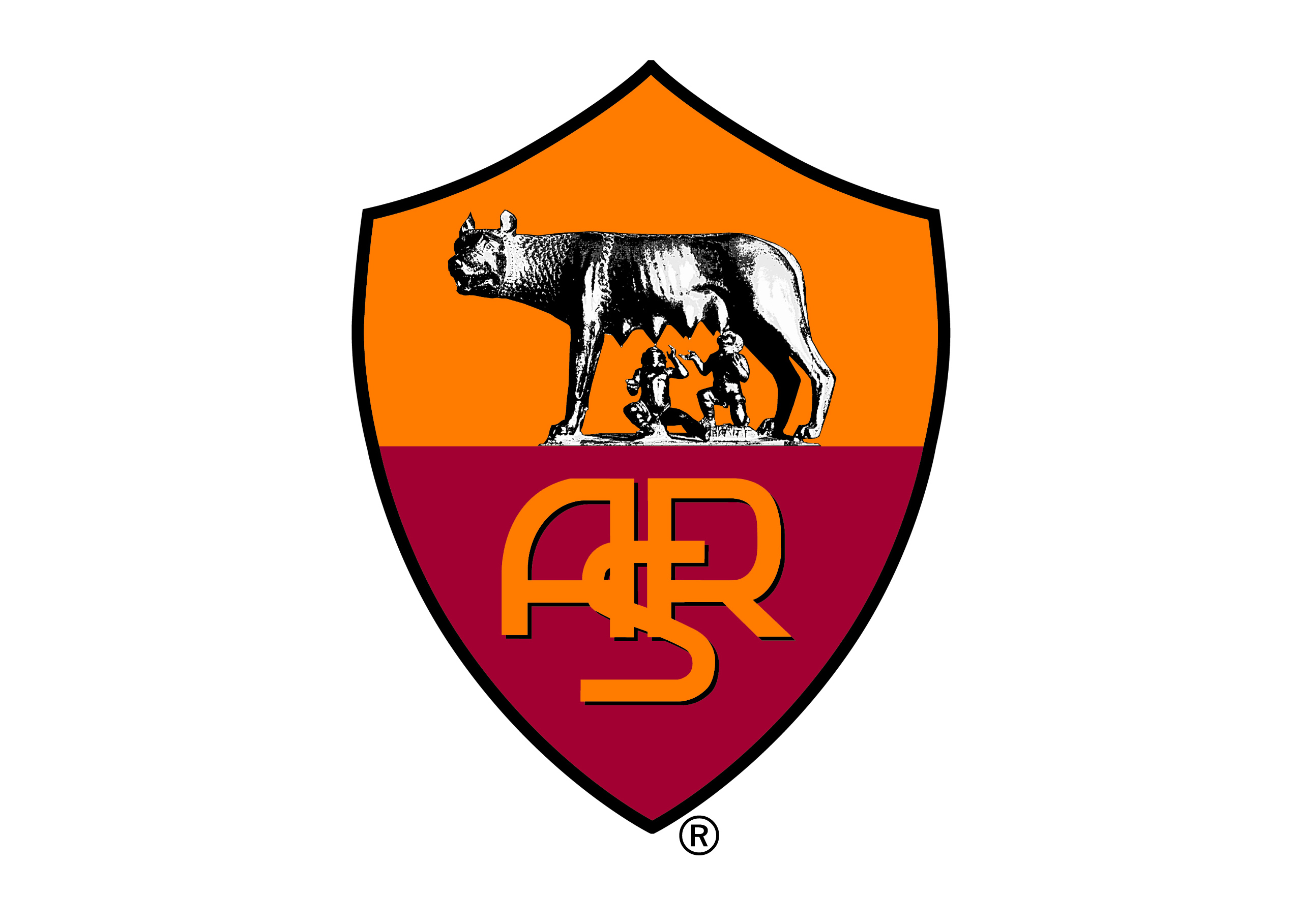 Roma club. Эмблема Ромы футбольного клуба.