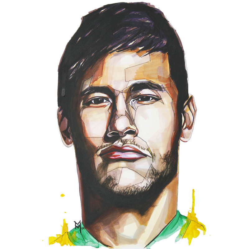 نقاشی های متیو ویرا از چهره ستاره های دنیای فوتبال