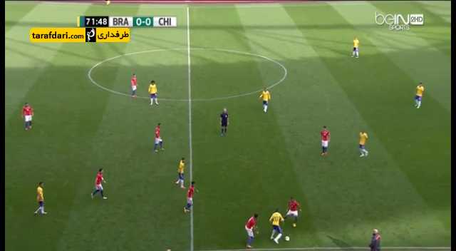 گل بازی برزیل 1-0 شیلی