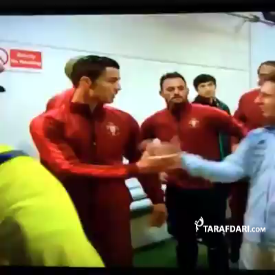 ویدیو؛ خوش و بش کریستیانو رونالدو و لیونل مسی پیش از بازی پرتغال و آرژانتین