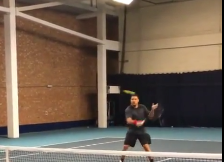 ویدیو؛ رونالدو نازاریو در حال تمرین تنیس