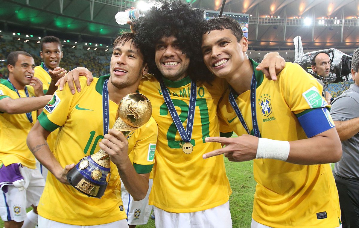 Neymar - Dani Alves - Thiago Silva - Brazil Football - تیم ملی برزیل