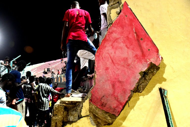 Sengal  stadium wall collapse