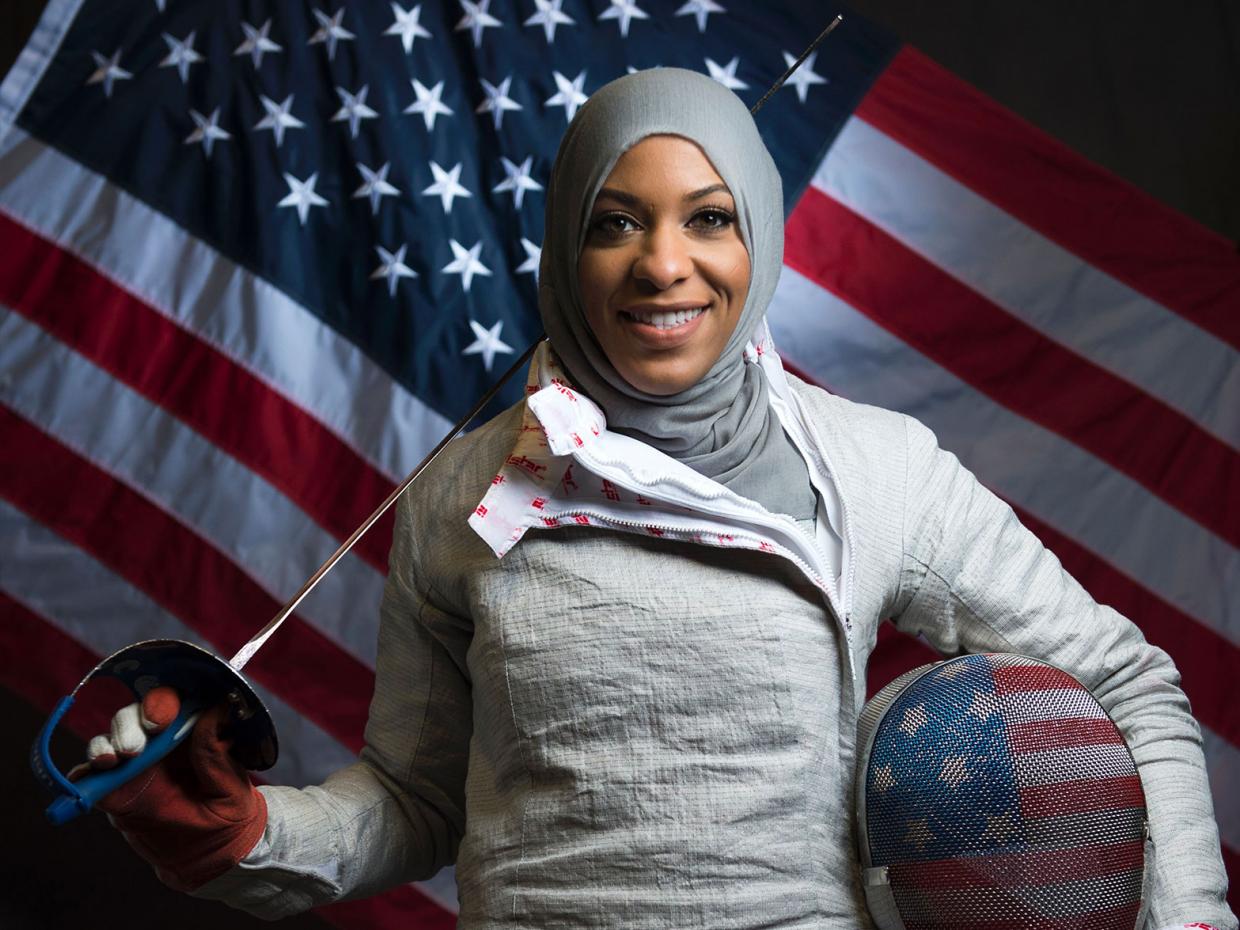 تاریخ رقم خورد؛ ابتهاج محمد به عنوان اولین ورزشکار محجبه آمریکا در المپیک به میدان رفت