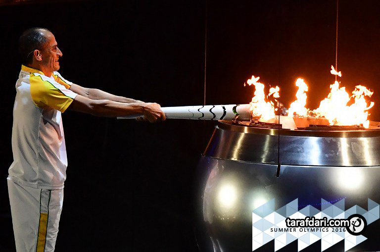 لحظه روشن شدن مشعل المپیک ریو 2016 (عکس)