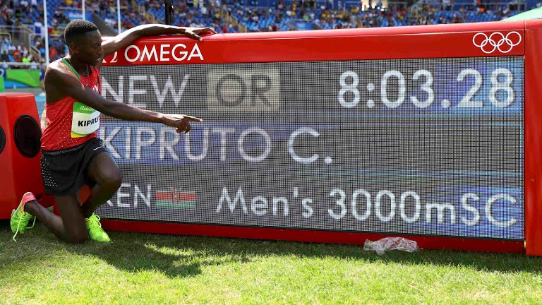 دو میدانی المپیک ریو 2016؛ نماینده کنیا با رکوردشکنی به مدال طلای دوی 3 هزار متر با مانع رسید