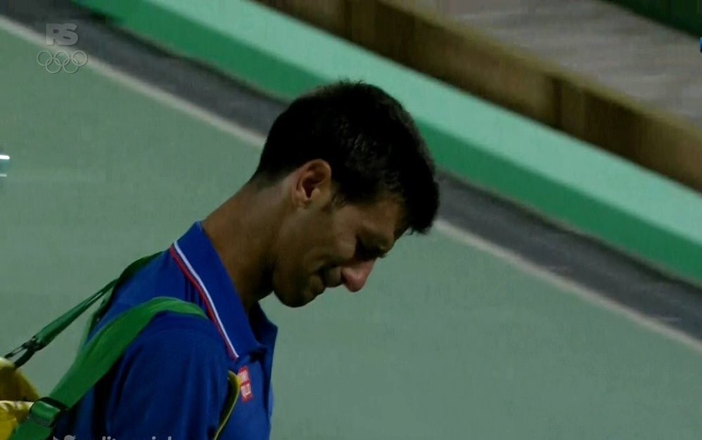 اشک های جوکوویچ پس از حذف شدن از المپیک 2016 ریو ( عکس )