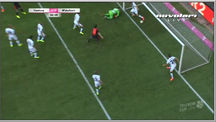 HAM 1-0 M'GD گل هامبورگ توسط ژاسکوئس زوعا از ضربه ی کرنر (2)