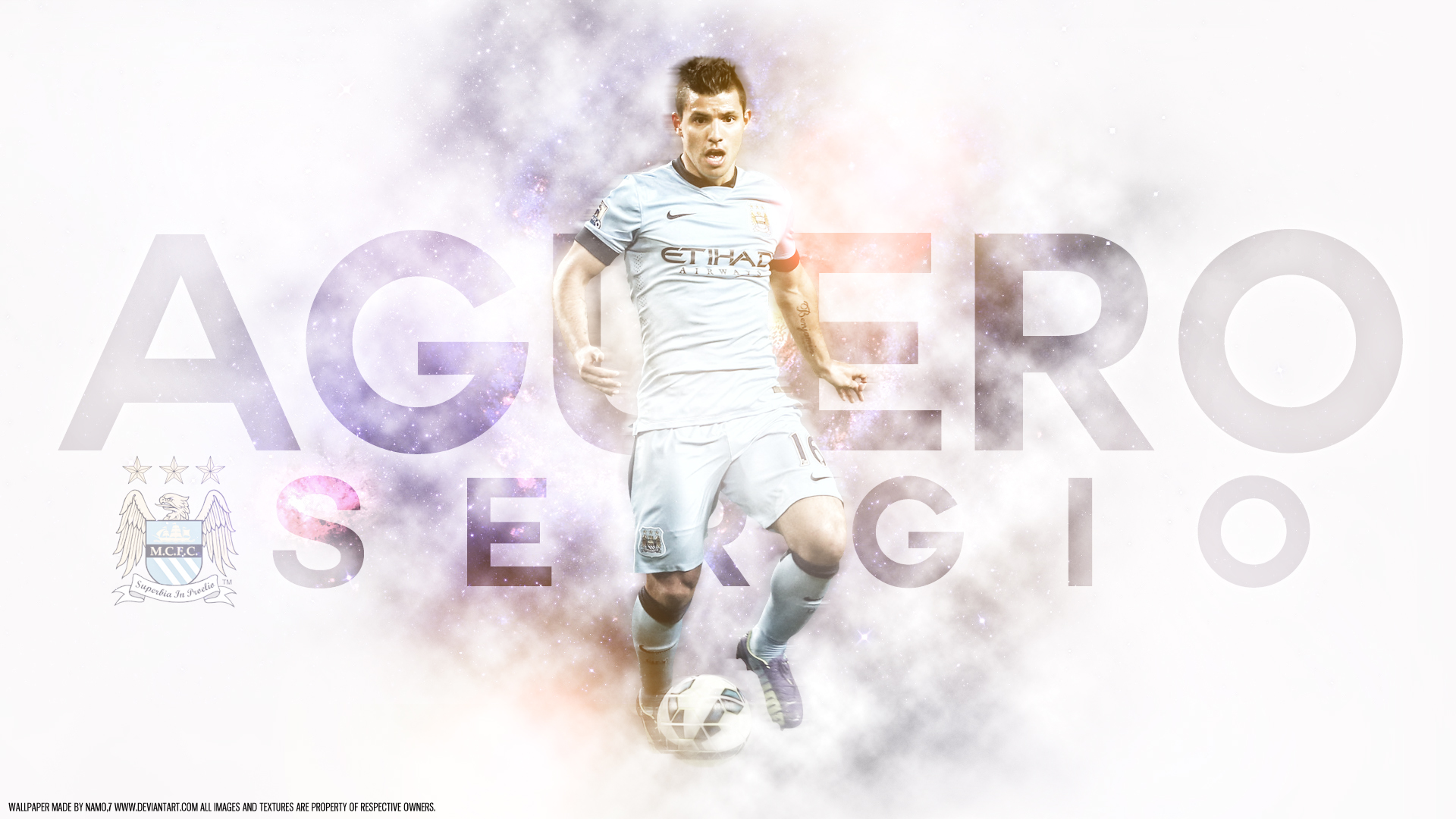 Sergio Aguero  Manchester City New 2014 Wallpaper