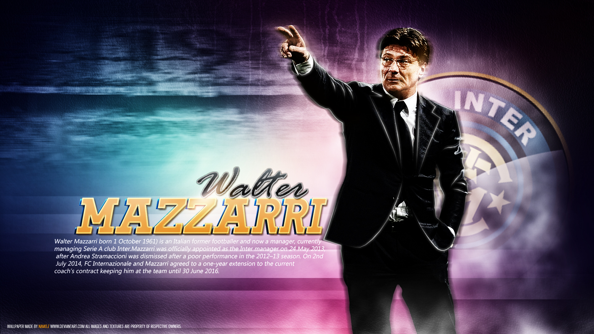 Walter Mazzarri Inter Manager 2014 Wallpaper