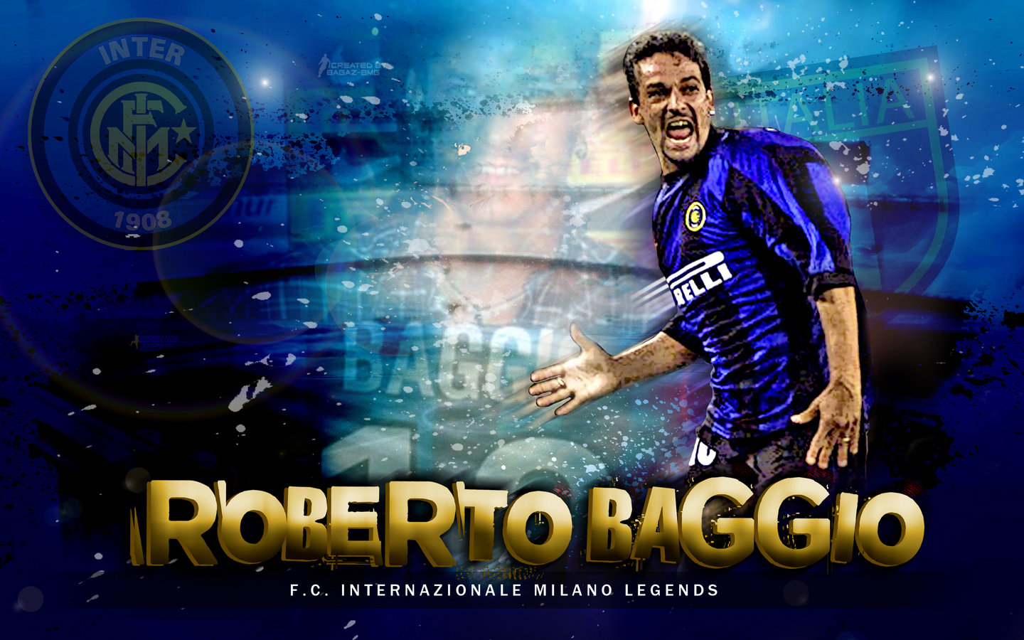 Roberto Baggio Inter Milan Legend Wallpaper
