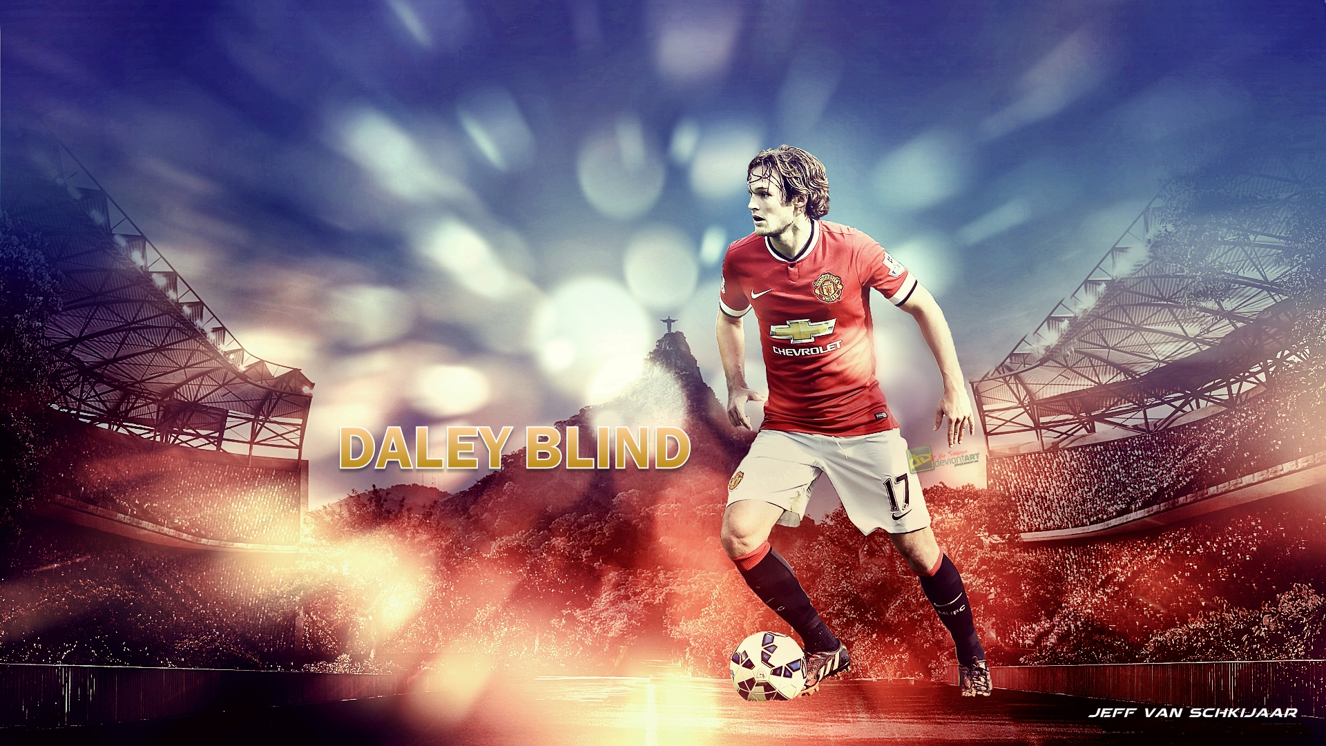Daley Blind Manchester United 2014-15 Wallpaper