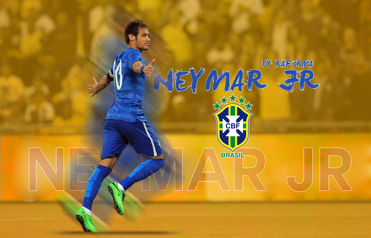 Neymar JR Brazil 2014 Wallpaper