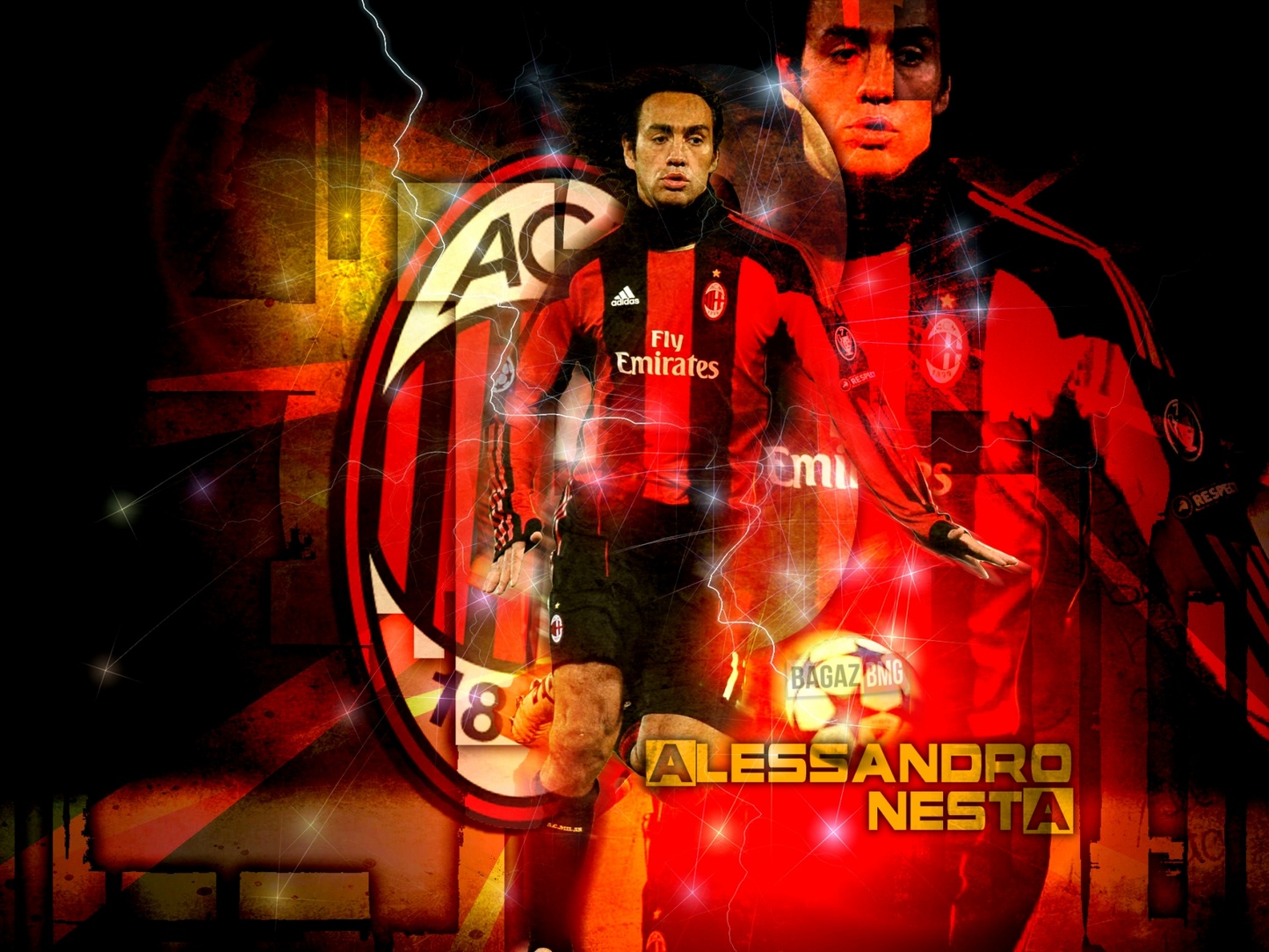 Alessandro Nesta AC Milan Legend Wallpaper