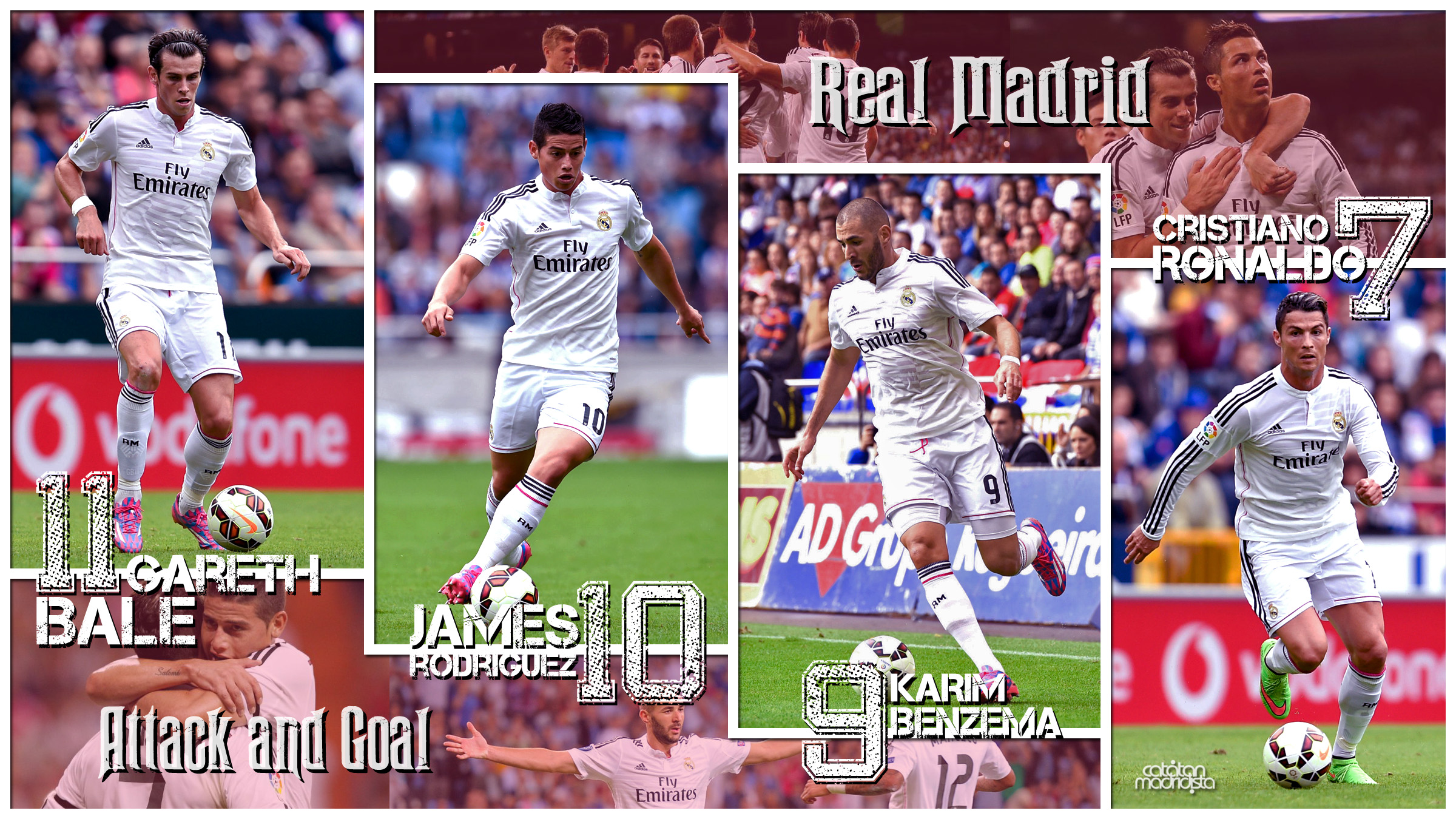 Real Madrid Super Forwards 2014-15 Wallpaper