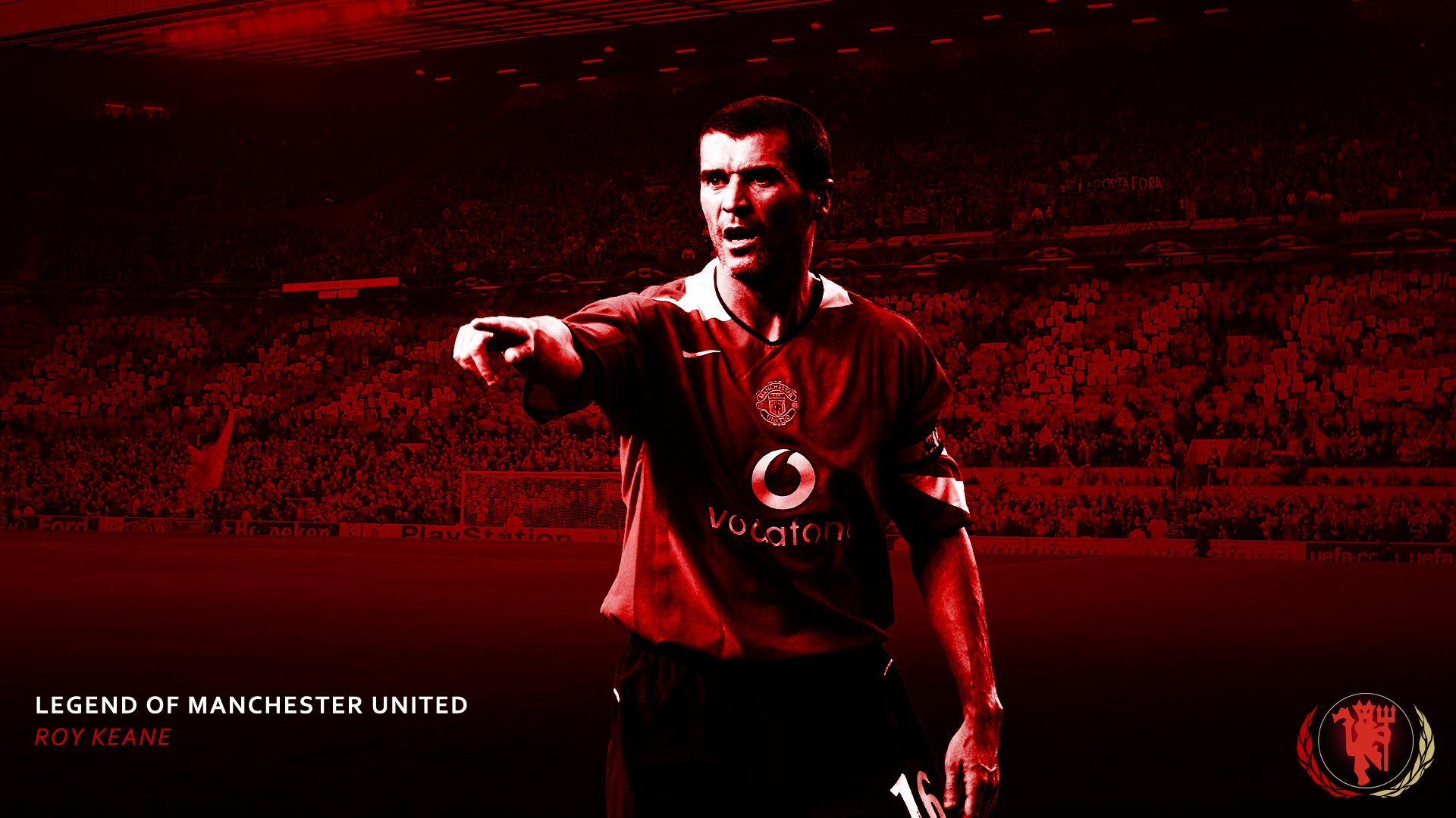 Roy Keane Manchester United Legend Wallpaper