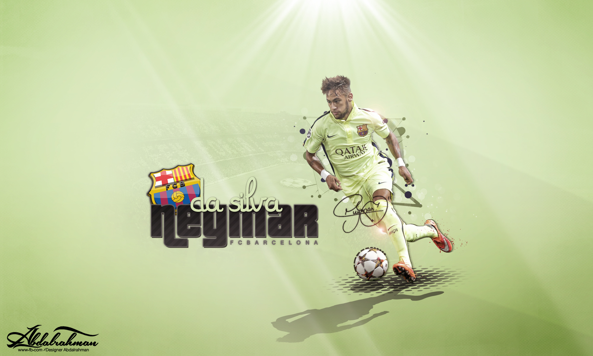 Neymar Junior Da Silva  Barcelona 2014-15 Wallpaper