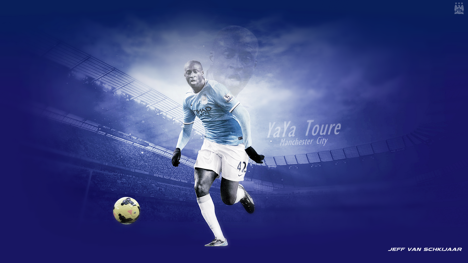 Yaya Toure manchester City 2014 Wallpaper