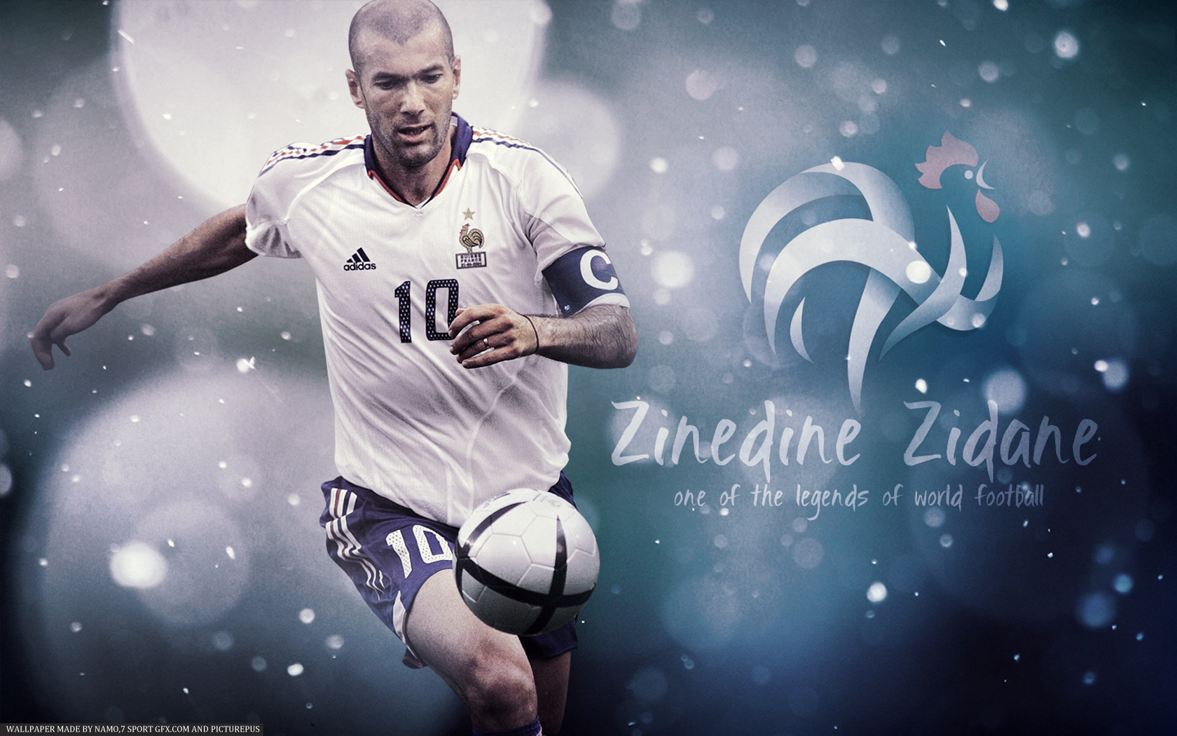 Zinedine Zidane France National Team Legend Wallpaper