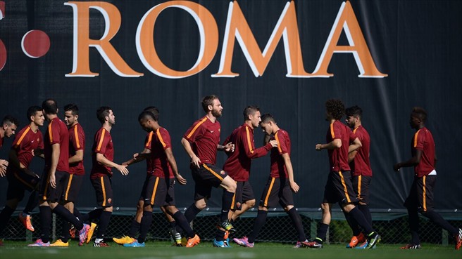 گزارش تصویری: آخرین تمرین تیم فوتبال آ اس رم پیش از دیدار برابر بایرن مونیخ