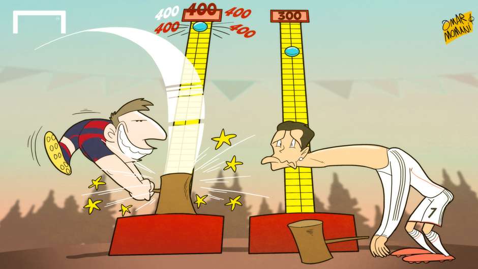 کاریکاتور روز: 400 گله شدن مسی در پیراهن بارسلونا