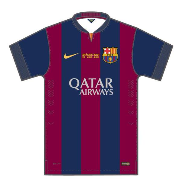 عکس روز: پیراهن مخصوص بارسلونا برای تجلیل از ژاوی هرناندز