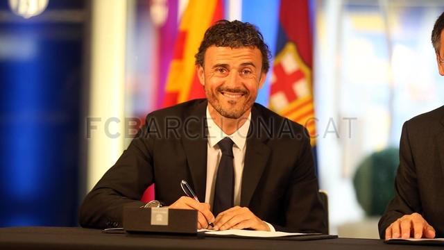 امضای رسمی قرارداد لوئیز انریکه با بارسلونا