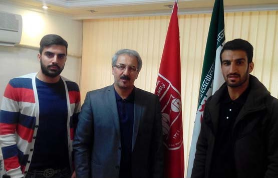 عکس روز: ماهینی و عشوری در محل باشگاه تراکتورسازی